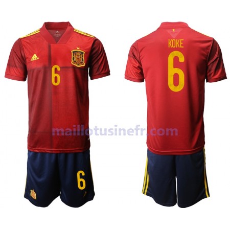 Maillot de Foot Espagne Koke 6 Domicile UEFA EURO 2020 - Enfant Maillot de Foot Espagne Koke 6 Domicile UEFA EURO 2020 - Enfant